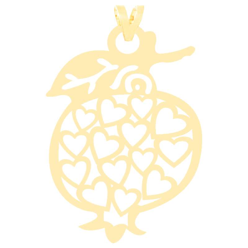 آویز گردنبند طلا 18 عیار زنانه کرابو طرح انار و قلب مدل Kr3183 آویز گردنبند طلا 18 عیار زنانه کرابو طرح انار و قلب مدل Kr3183