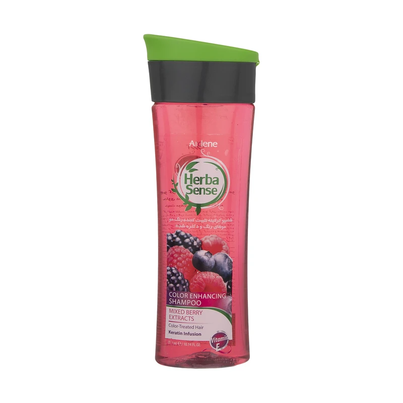 شامپو تثبیت کننده رنگ مو آردن هرباسنس مدل Mixed Berry مناسب موهای رنگ شده حجم 300 میلی لیتر