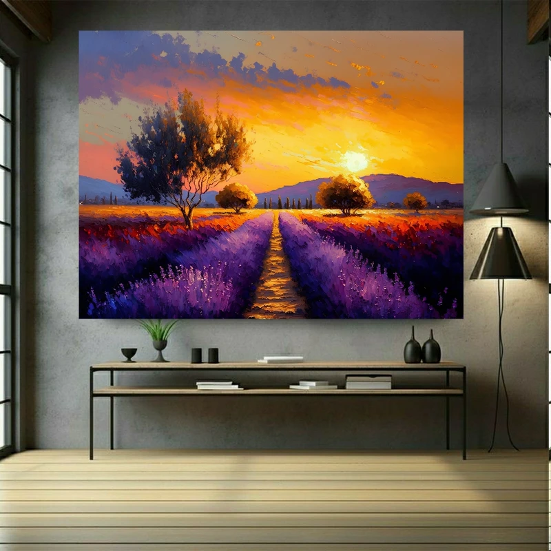 تابلو بوم طرح منظره مدل پاییزی کد BR142