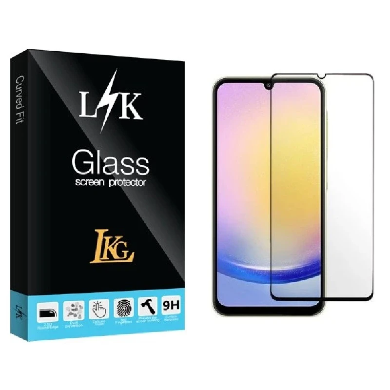 محافظ صفحه نمایش شیشه ای ال کا جی مدل LKK full  مناسب برای گوشی موبایل سامسونگ Galaxy A20/A30/A50/A30S/A50S/VIVO Y12/Y15/Y17/Huawei Y6p 