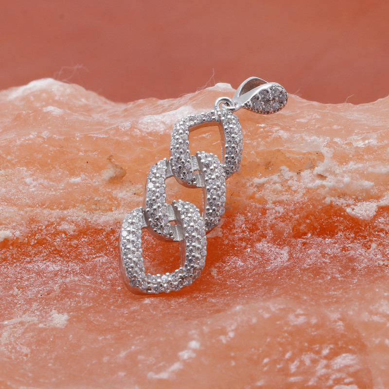 آویز گردنبند نقره زنانه مدل GTA-385