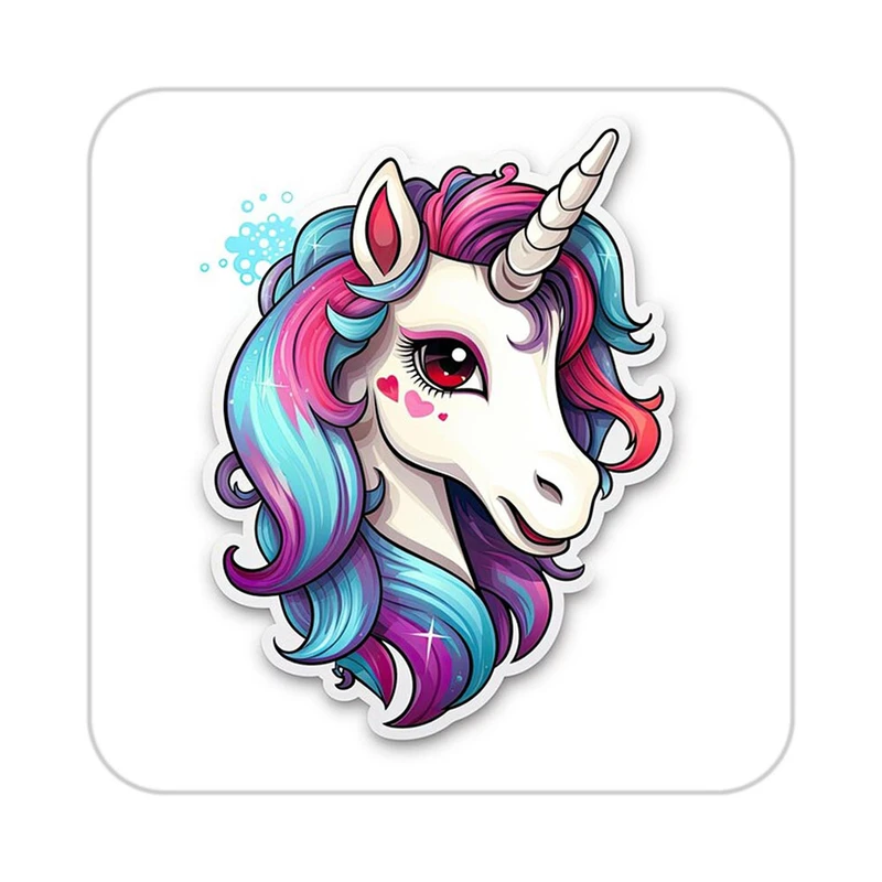 زیر لیوانی کاکتی طرح اسب تک شاخ و یونیکورن مدل mp30522