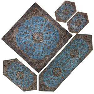 ست 5 تکه رومیزی ترمه مدل شاه عباسی کد BC88