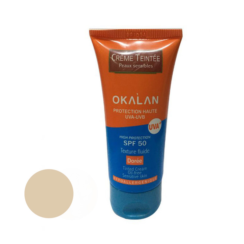 کرم ضد آفتاب رنگی اوکالان SPF 50 مدل Peaux مناسب پوستهای حساس حجم 50 میلیلیتر کرم ضد آفتاب رنگی اوکالان SPF 50 مدل Peaux مناسب پوستهای حساس حجم 50 میلیلیتر