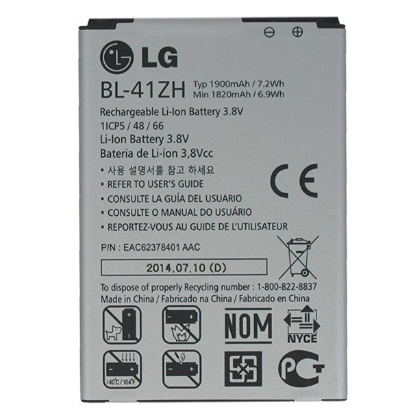 باتری موبایل مدل 41ZH ظرفیت 1900 میلی آمپر ساعت مناسب برای گوشی موبایل ال جی L50