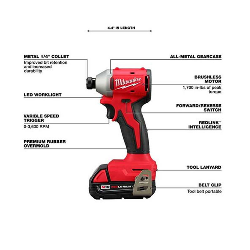 دریل شارژی و پیچبند شارژی میلواکی مدل  3692-22CT