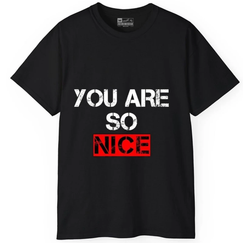 تی شرت آستین کوتاه مردانه پاد آفرین مدل کلمه انگلیسی کد239