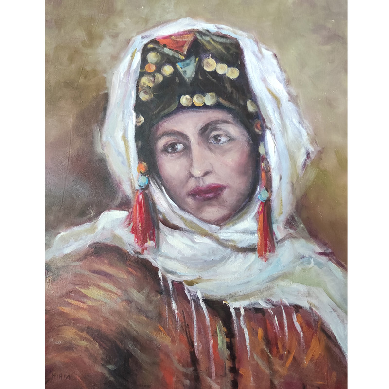 تابلو نقاشی رنگ روغن مدل چهره کد 2