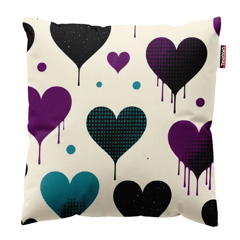 کوسن پاد آفرین طرح قلب کد 553 سایز 30*30 سانتی متر