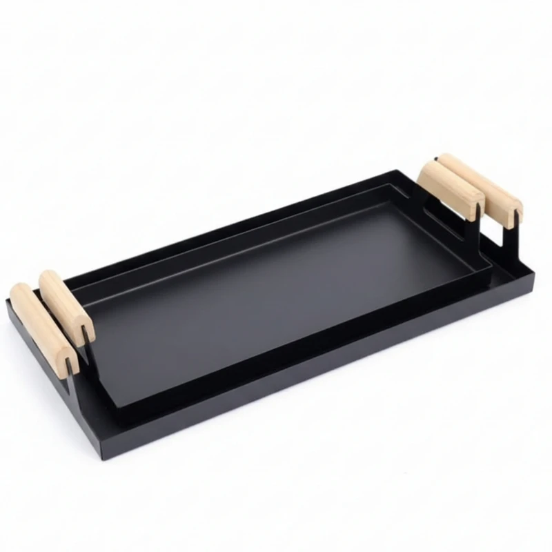 سینی دسته دار مدل Elena سایز 15×27 و 18×30 سانتیمتر بسته 2 عددی