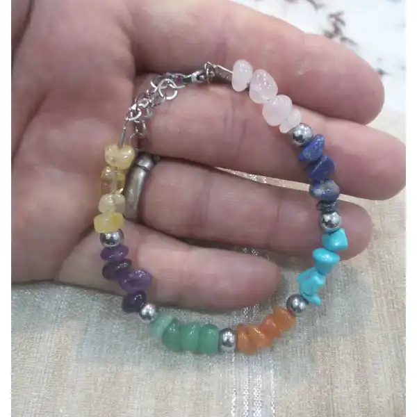 دستبند مدل هفت چاکرا و حدید