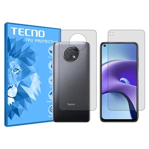 Tecno HyGEL model transparent screen protector suitable for Xiaomi Redmi Note 9T mobile phone along with the back protector