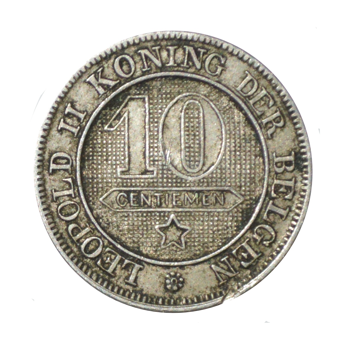 سکه تزیینی طرح کشور بلژیک مدل 10 سنتیم 1894 میلادی 