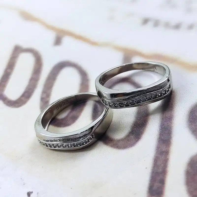 ست انگشتر نقره زنانه و مردانه سلین کالا مدل MPS-4