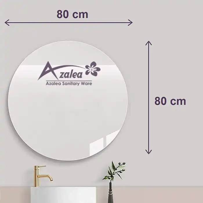 آینه سرویس بهداشتی آزالیا مدل گرد 80