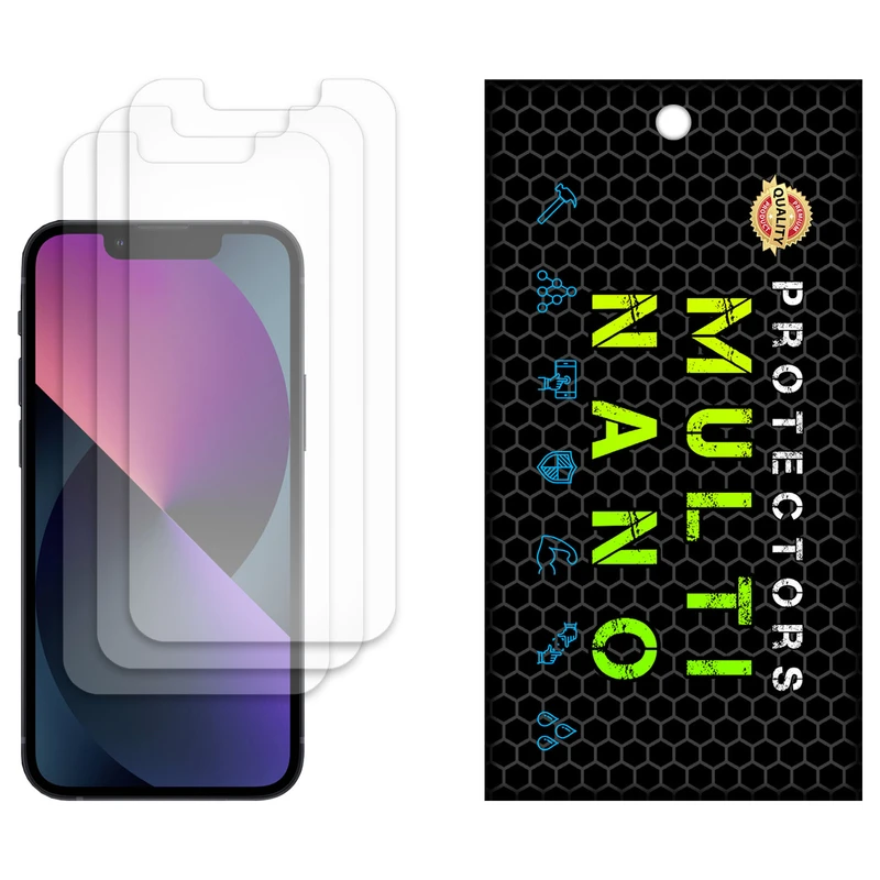 محافظ صفحه نمایش آنتی رفلکس مولتی نانو مدل X-S3M مناسب برای گوشی موبایل اپل iPhone 13 Mini بسته سه عددی