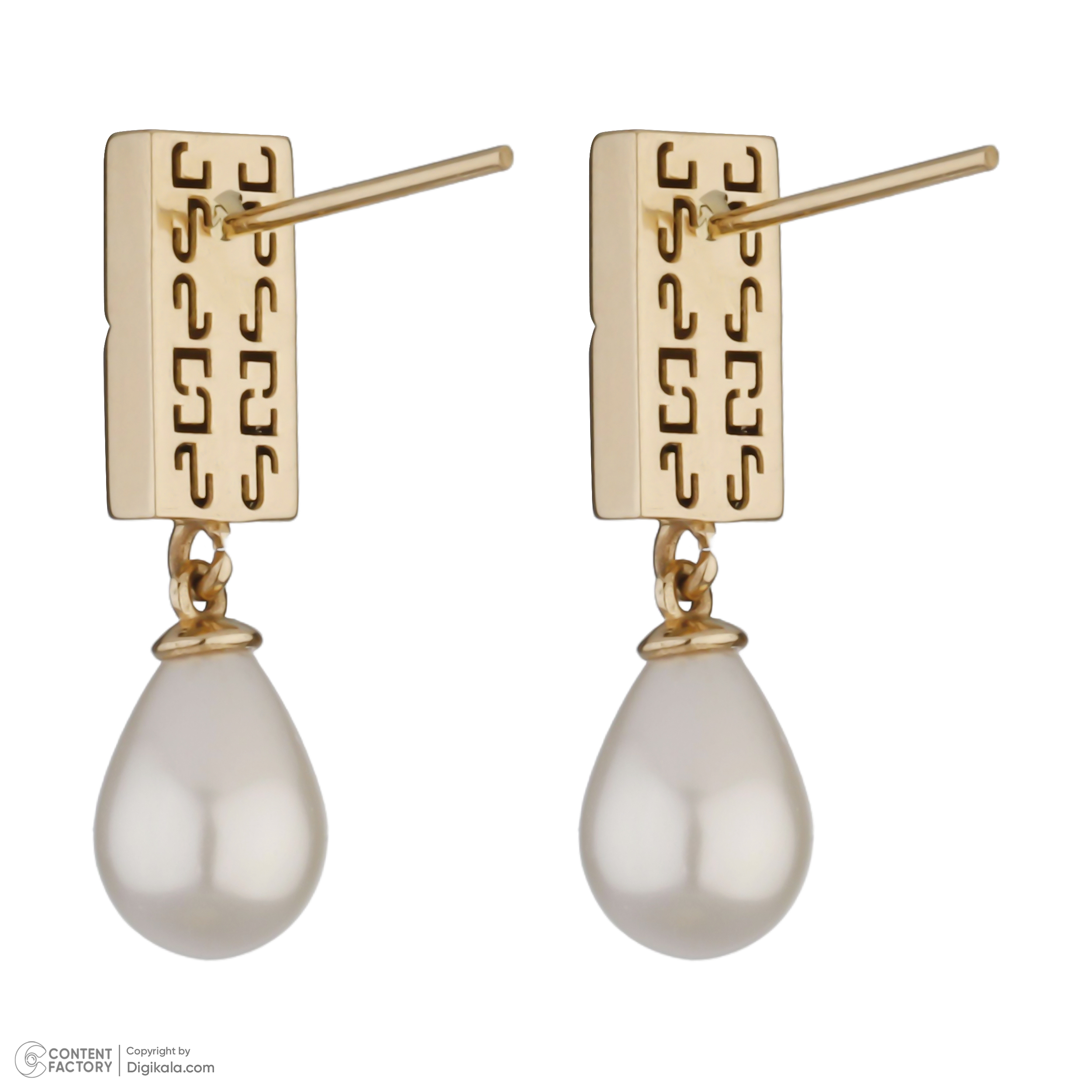 گوشواره طلا 18 عیار زنانه تاج مدل G326