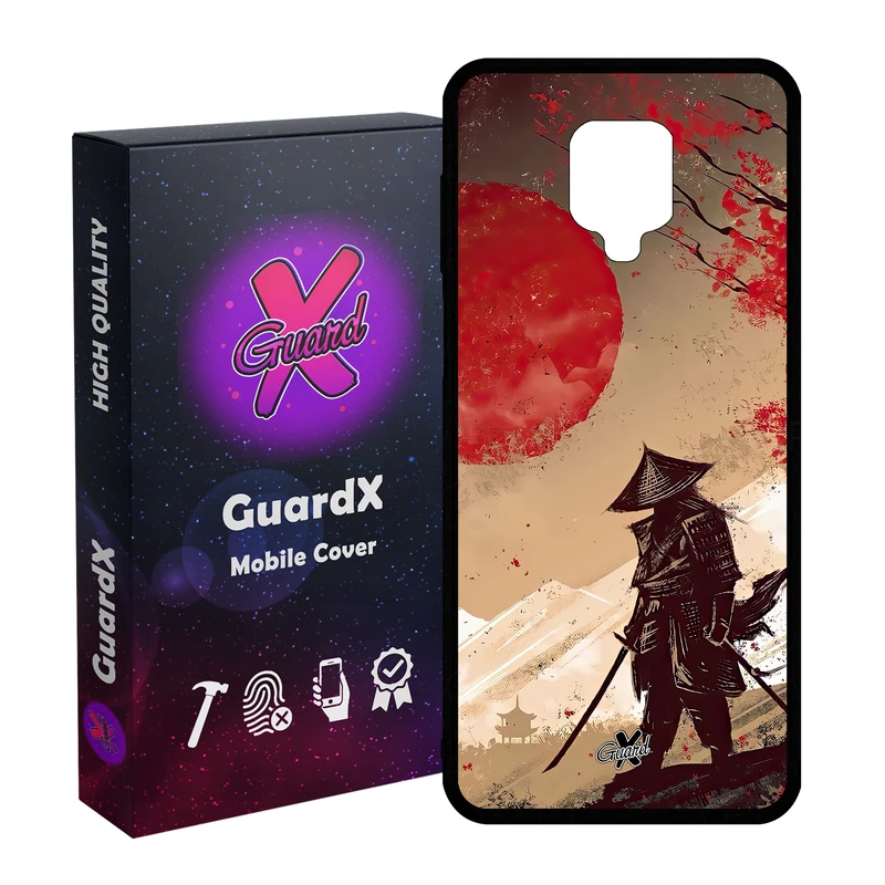 کاور گارد ایکس طرح سامورایی مدل Glass10606 مناسب برای گوشی موبایل شیائومی Redmi Note9 Pro/Note 9 Pro Max/Redmi Note 9S/MI Poco M2 Pro