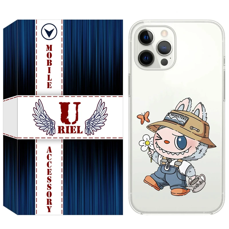 کاور یوریل مدل Clear کد 111 طرح لبوبو Labubu مناسب برای گوشی موبایل اپل iPhone 12 Pro Max
