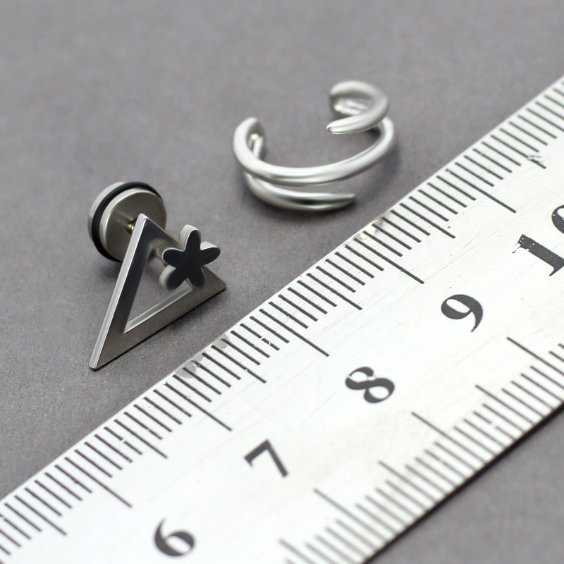 پیرسینگ گوش زنانه پایتخت مدل PS853_GO بسته دو عددی