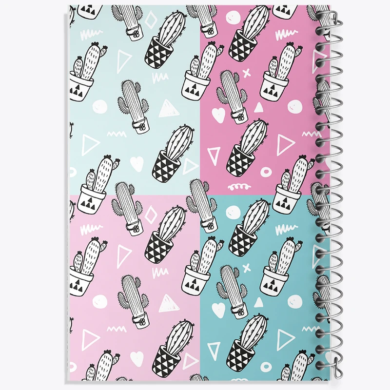 دفتر شطرنجی 50 برگ خندالو مدل کاکتوس کد N782