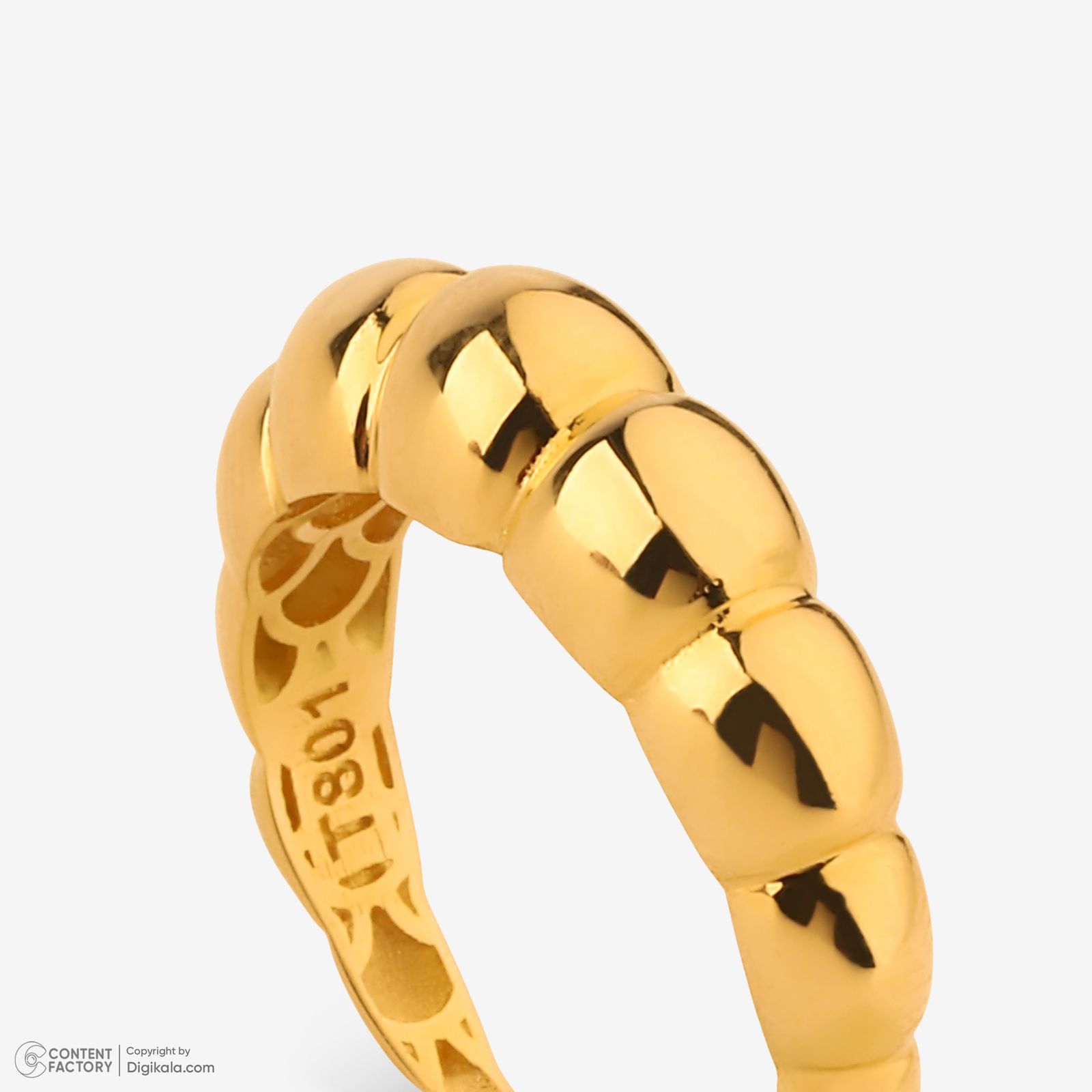 انگشتر طلا 18 عیار زنانه گلدم مدل R345001 سایز 50 -  - 7