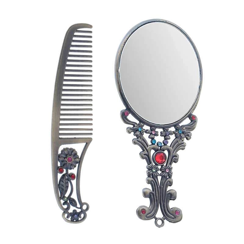 ست آینه آرایشی و شانه مو کد 1003