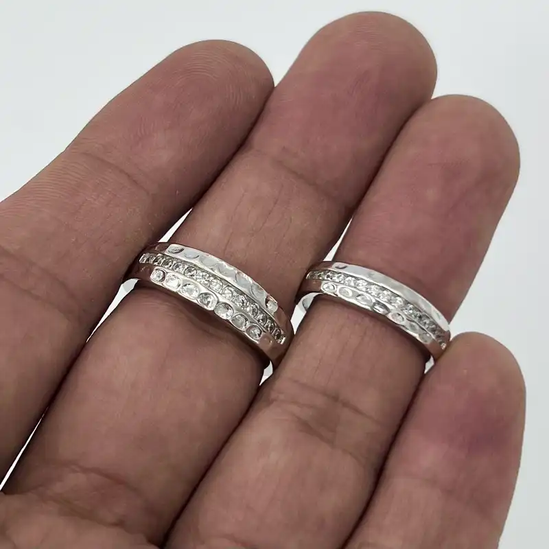 ست انگشتر نقره زنانه و مردانه مدل NG8136