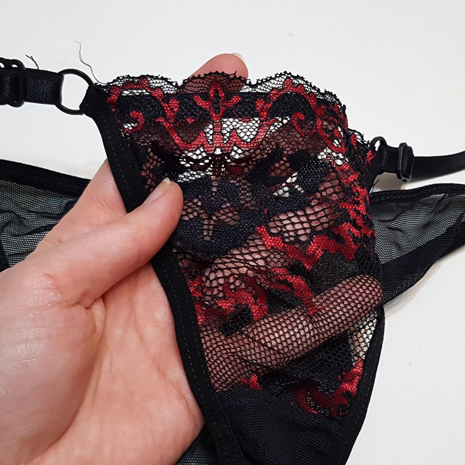 ست شورت و سوتین زنانه کارنا رز مدل هارنس فنردار کد 4868-2037 رنگ قرمز -  - 5