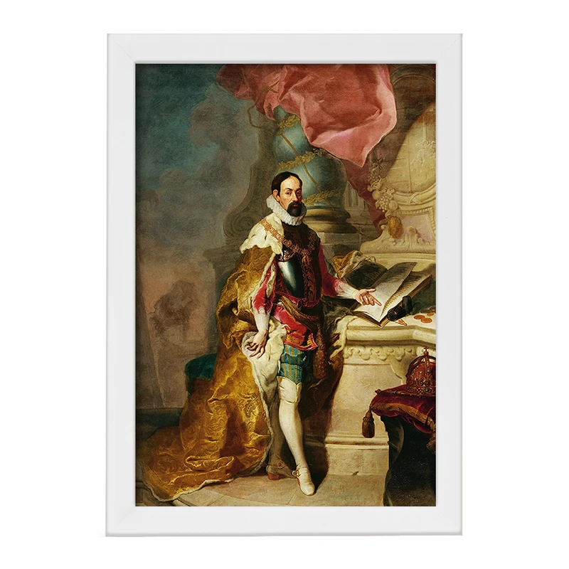 تابلو خندالو مدل نقاشی قیصر ماکسیمیلیان دوم اثر فرانتس آنتون پالکو کد F12448