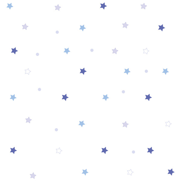 استیکر دیواری کودک باروچین مدل  ستاره های آبی مجموعه 45 عددی