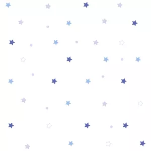 استیکر دیواری کودک باروچین مدل ستاره های آبی مجموعه 45 عددی