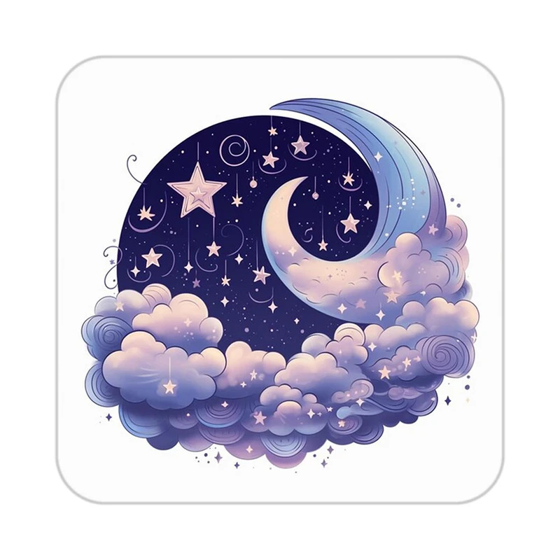 زیر لیوانی کاکتی طرح ماه و ستاره مدل mp52809