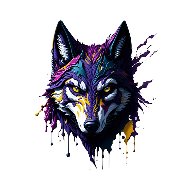 استیکر پارچه و لباس پاد آفرین طرح گرگ کد 3223