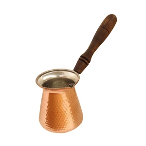 قهوه جوش مسی طرح دسته چوبی کد ZH253.1