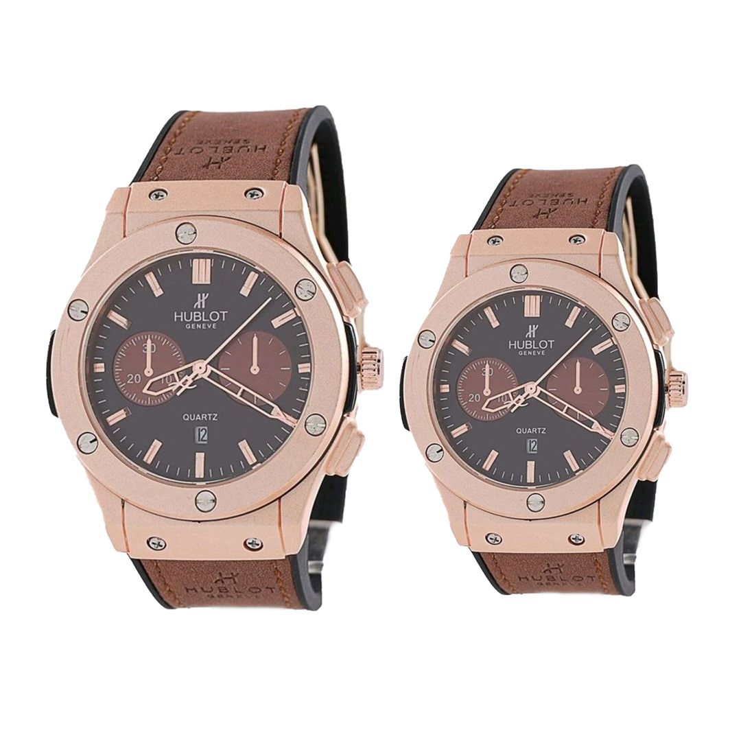 ست ساعت مچی عقربه ای زنانه و مردانه مدل  h2 -  - 1