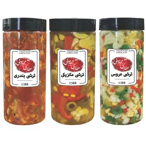 ترشی بندری و ترشی مکزیکی و ترشی عروس مجذوبی - 2200 گرم بسته 3 عددی 