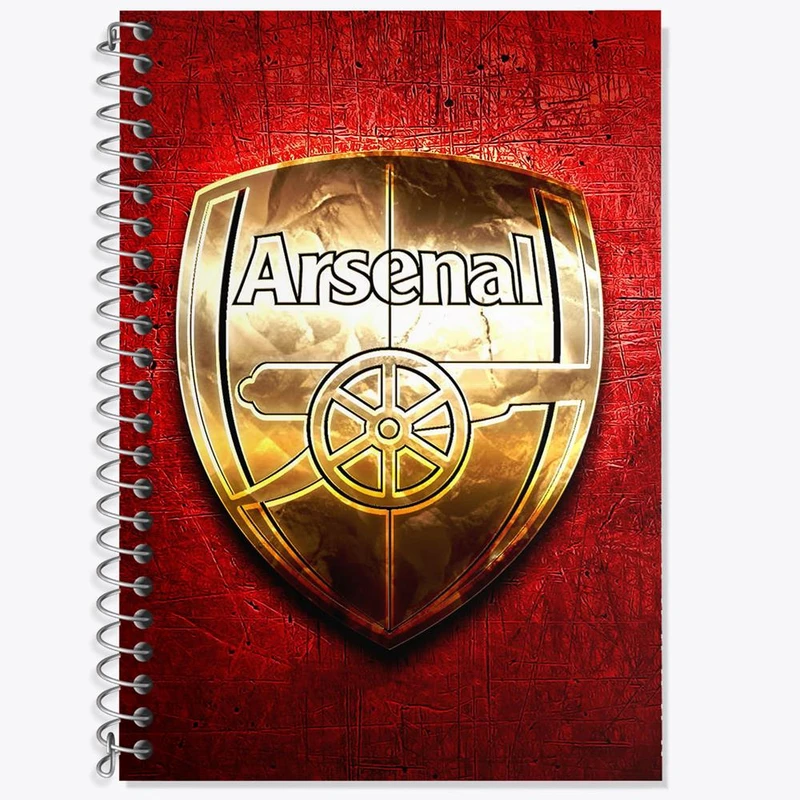 دفتر زبان 50 برگ خندالو مدل دو خط طرح باشگاه آرسنال کد 27181