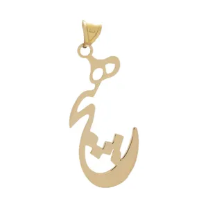 آویز گردنبند طلا 18 عیار زنانه قیراط طرح هیچ کد GH4695