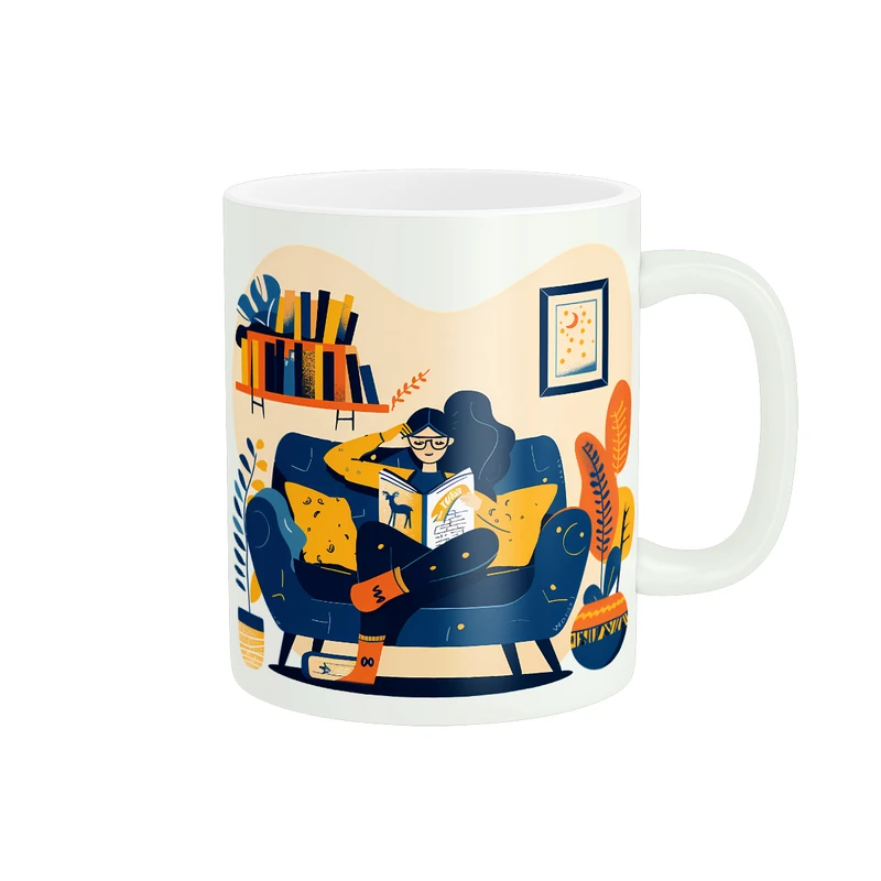 ماگ طرح کتاب خوانی پاییز خلوت کنج دنج کد 270