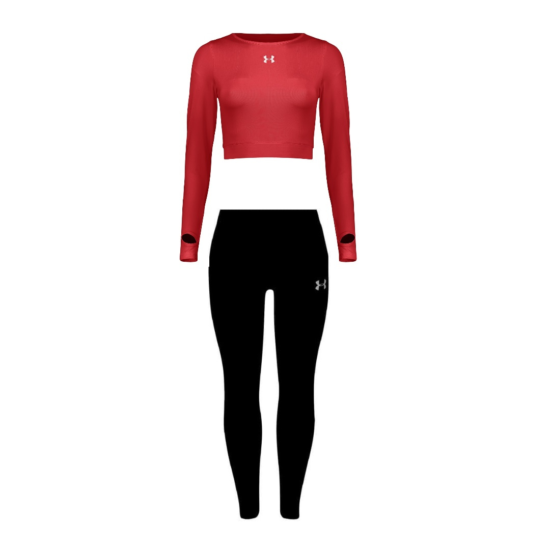 ست نیم تنه و لگینگ ورزشی زنانه مدل A-6301