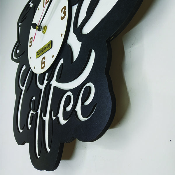 ساعت دیواری آذرلاکچری طرح کافی شاپ کد 001