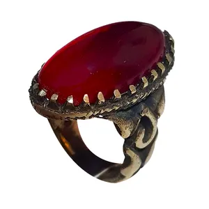 انگشتر نقره مردانه مدل لعل کهکشانی شمش سنتاتیک LKSS1916