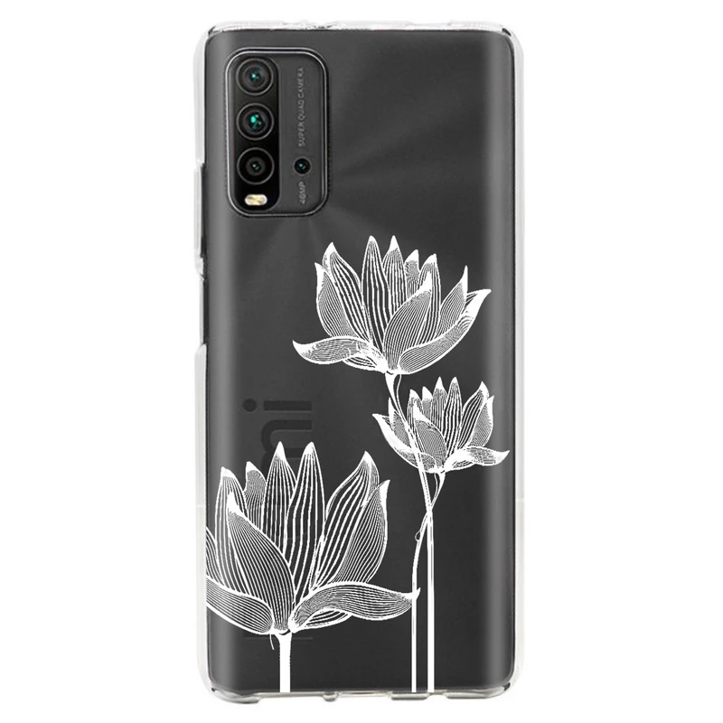 کاور مگافون طرح گل مدل C47-W مناسب برای گوشی موبایل شیائومی Redmi 9T / 9 Power