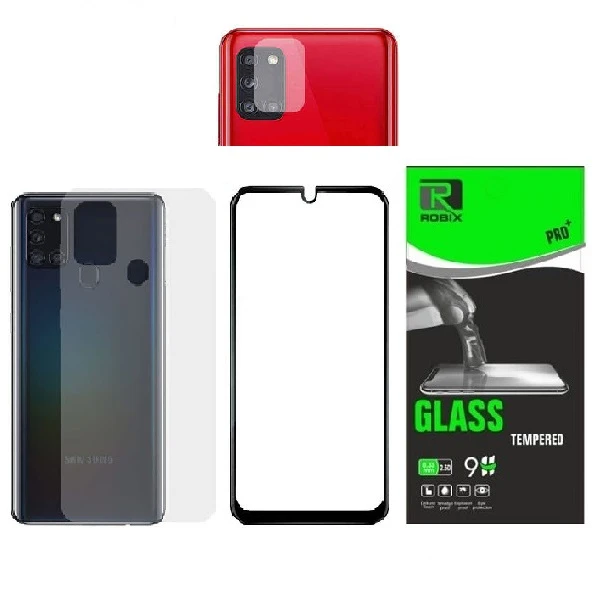 محافظ صفحه نمایش وپشت گوشی روبیکس مدل FL-A21s مناسب برای گوشی موبایل سامسونگ Galaxy A21s به همراه محافظ لنز دوربین