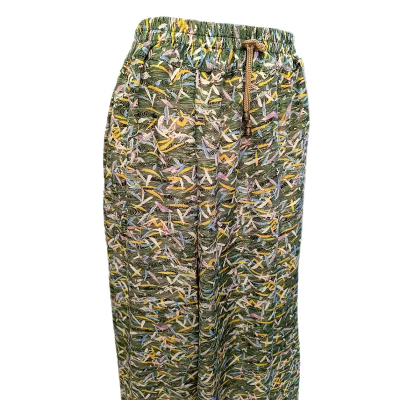 دامن زنانه مدل حریر رنگ سبز