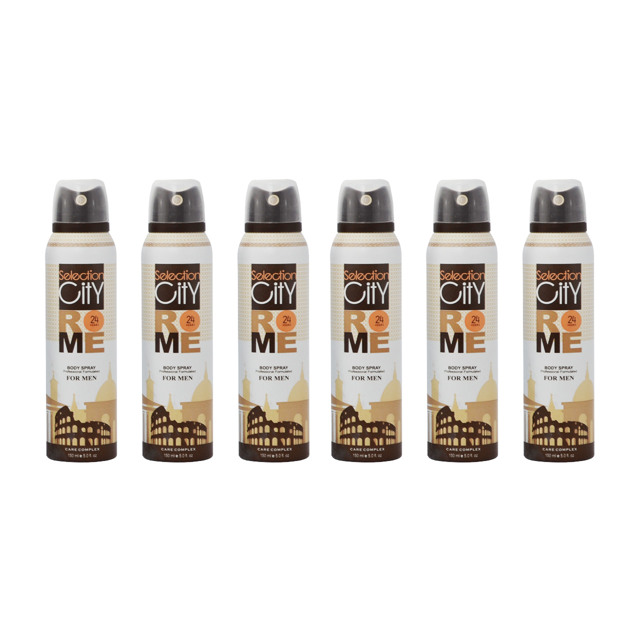 اسپری خوشبو کننده بدن مردانه سلکشن سیتی مدل rome حجم 150 میلی لیتر مجموعه 6 عددی