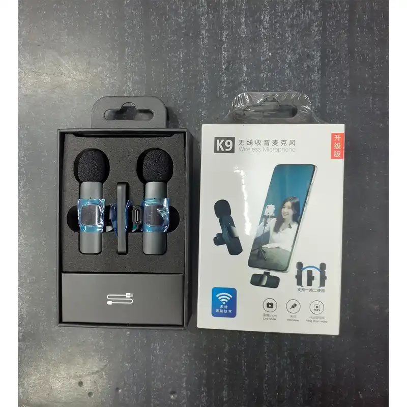 ست میکروفن یقه ای بیسیم مدل K9 Dual Lightning