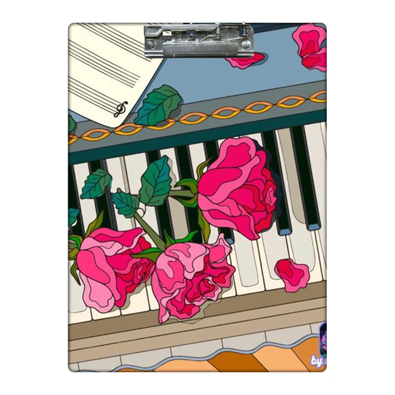 تخته شاسی طرح پیانو رز و نت کد 1883304 سایز A4