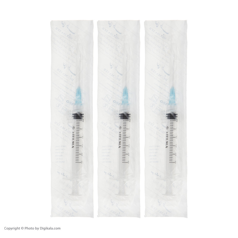 سرنگ 3 سی سی حلما طب مدل لوئرلاک بسته 400 عددی